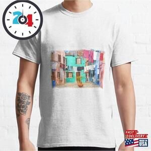 Colored Houses In Burano Venice Unisex T-Shirt